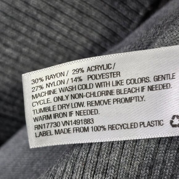 Womens Merona Gray Turtleneck Sweater Long Sleeve Rayon Acrylic Blend Size XXL - Picture 3 of 7